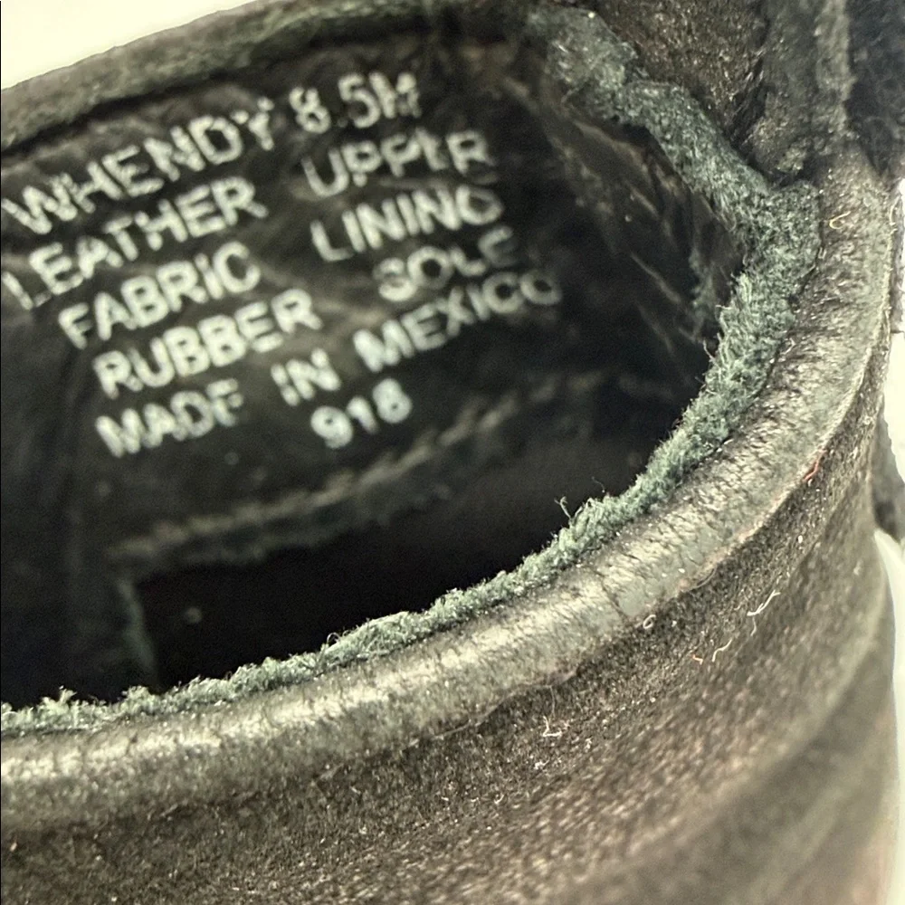Steve Madden Elegant Black Ankle Boots women 8.5 leather festival retro Y2K